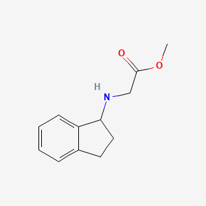 molecular formula C12H15NO2 B8465119 Methyl 2-(indanylamino)acetate 