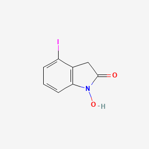 molecular formula C8H6INO2 B8465153 1-Hydroxy-4-iodo-1,3-dihydro-indol-2-one 