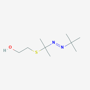 molecular formula C9H20N2OS B8465192 2-({2-[(E)-tert-Butyldiazenyl]propan-2-yl}sulfanyl)ethan-1-ol CAS No. 57909-39-4