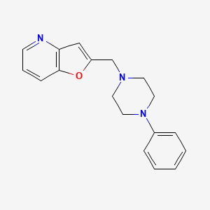 molecular formula C18H19N3O B8465291 2-[(4-Phenyl-1-piperazinyl)methyl]furo[3,2-b]pyridine 