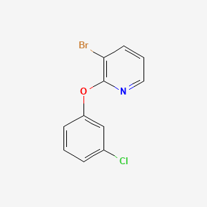 molecular formula C11H7BrClNO B8465293 3-Bromo-2-(3-chlorophenoxy)pyridine 