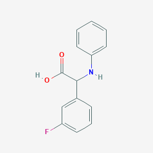 molecular formula C14H12FNO2 B8465304 (3-Fluoro-phenyl)-phenylamino-acetic acid 