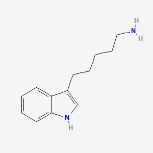 molecular formula C13H18N2 B8465343 5-(1H-indol-3-yl)pentan-1-amine 