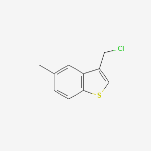 molecular formula C10H9ClS B8465350 3-(Chloromethyl)-5-methylbenzo[b]thiophene 