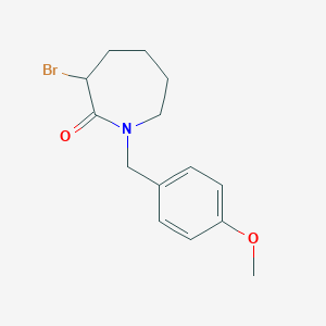 molecular formula C14H18BrNO2 B8465367 3-Bromo-1-(4-methoxybenzyl)azepan-2-one 