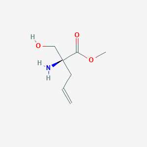 molecular formula C7H13NO3 B8465376 (2S)-2-Allylserine Methyl Ester 