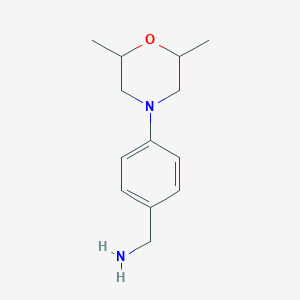 [4-(2,6-Dimethylmorpholin-4-yl)phenyl]methylamine