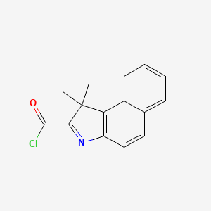 molecular formula C15H12ClNO B8465439 1H-Benz[e]indole-2-carbonyl chloride, 1,1-dimethyl- CAS No. 823207-06-3