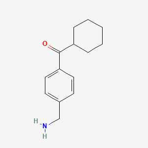 molecular formula C14H19NO B8465447 4-Cyclohexanecarbonyl-benzylamine 