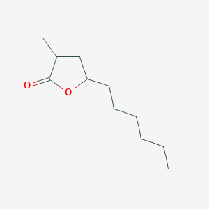 molecular formula C11H20O2 B8465471 3-Methyl-5-hexyl-4,5-dihydro-2(3H)-furanone 