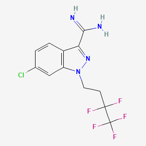 6-chloro-1-(3,3,4,4,4-pentafluorobutyl)-1H-indazole-3-carboximidamide