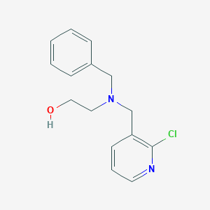 molecular formula C15H17ClN2O B8465630 2-{Benzyl[(2-chloropyridin-3-yl)methyl]amino}ethanol 