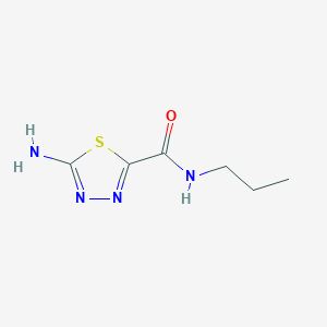molecular formula C6H10N4OS B8465694 2-amino-N-propyl-1,3,4-thiadiazole-5-carboxamide 