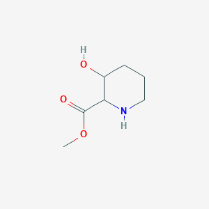 molecular formula C7H13NO3 B8465721 Methyl 3-hydroxypiperidine-2-carboxylate 