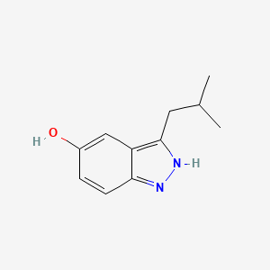 molecular formula C11H14N2O B8465756 5-hydroxy-3-isobutyl-1H-indazole 