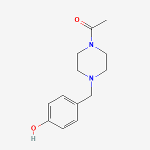 molecular formula C13H18N2O2 B8465792 4-[(4-Acetylpiperazin-1-yl)methyl]phenol 
