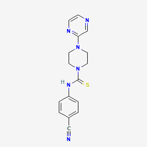 N-(4-Cyanophenyl)-4-(pyrazin-2-yl)piperazine-1-carbothioamide