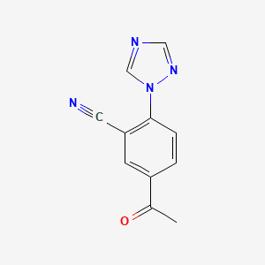 5-acetyl-2-(1H-1,2,4-triazol-1-yl)benzonitrile