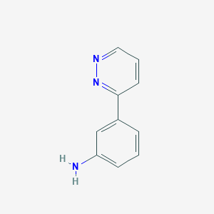 molecular formula C10H9N3 B8465860 3-Pyridazin-3-yl-phenylamine 