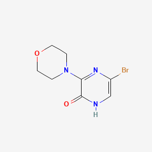 molecular formula C8H10BrN3O2 B8465898 5-bromo-3-morpholinopyrazin-2(1H)-one 