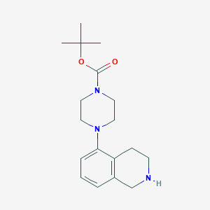 molecular formula C18H27N3O2 B8465902 4-(1,2,3,4-Tetrahydroisoquinolin-5-yl)-piperazine-1-carboxylic acid tert-butyl ester CAS No. 444620-71-7