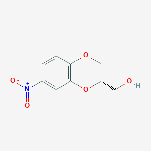 molecular formula C9H9NO5 B8465905 [(2S)-7-nitro-2,3-dihydro-1,4-benzodioxin-2-yl]methanol 