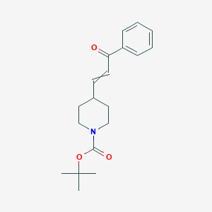 molecular formula C19H25NO3 B8465916 1-(Tert-butoxycarbonyl)-4-(3-oxo-3-phenylprop-1-enyl)piperidine 
