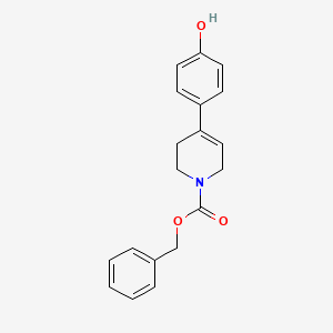 molecular formula C19H19NO3 B8465969 benzyl 4-(4-hydroxyphenyl)-5,6-dihydropyridine-1(2H)-carboxylate 