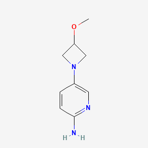 molecular formula C9H13N3O B8465977 5-(3-Methoxyazetidin-1-yl)pyridin-2-amine 