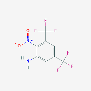 molecular formula C8H4F6N2O2 B8465998 2-Nitro-3,5-bis(trifluoromethyl)aniline 
