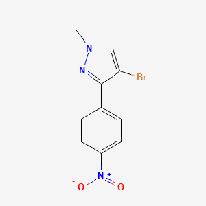 molecular formula C10H8BrN3O2 B8466068 4-bromo-1-methyl-3-(4-nitrophenyl)-1H-pyrazole 