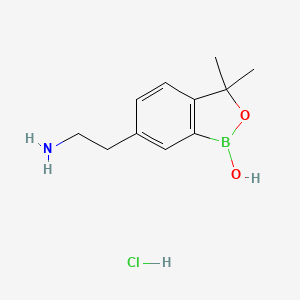 molecular formula C11H17BClNO2 B8466119 6-(2-aminoethyl)-3,3-dimethylbenzo[c][1,2]oxaborol-1(3H)-ol hydrochloride 