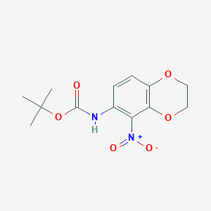 Tert-butyl 5-nitro-2,3-dihydrobenzo[b][1,4]dioxin-6-ylcarbamate