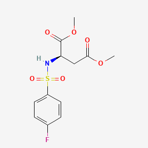 Dimethyl (2R)-2-{[(4-fluorophenyl)sulfonyl]amino}succinate