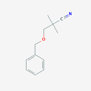 molecular formula C12H15NO B8466197 3-Benzyloxy-2,2-dimethylpropionitrile 