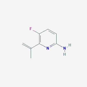 molecular formula C8H9FN2 B8466205 5-Fluoro-6-isopropenyl-pyridin-2-ylamine CAS No. 1446793-51-6