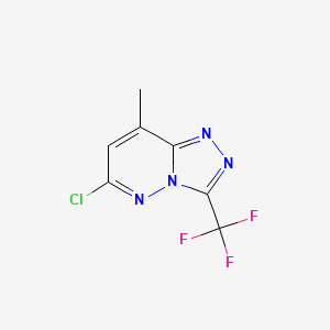 molecular formula C7H4ClF3N4 B8466207 6-Chloro-8-methyl-3-(trifluoromethyl)-[1,2,4]triazolo[4,3-b]pyridazine 