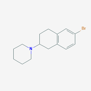 molecular formula C15H20BrN B8466216 (6-Bromo-1,2,3,4-tetrahydro-naphthalen-2-yl)-piperidine 