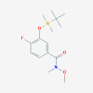 3-((tert-Butyldimethylsilyl)oxy)-4-fluoro-N-methoxy-N-methylbenzamide