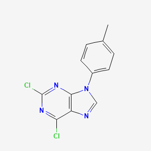 molecular formula C12H8Cl2N4 B8466305 2,6-Dichloro-9-(4-methylphenyl)-purine 