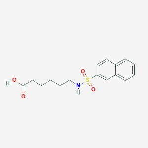 molecular formula C16H19NO4S B8466310 6-[(2-Naphthylsulphonyl)amino]hexanoic acid 