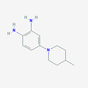 molecular formula C12H19N3 B8466324 4-(4-Methylpiperidin-1-yl)benzene-1,2-diamine 