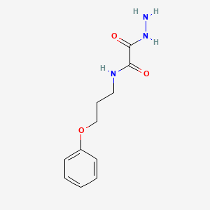 molecular formula C11H15N3O3 B8466338 2-Hydrazino-2-oxo-N-(3-phenoxypropyl)acetamide 