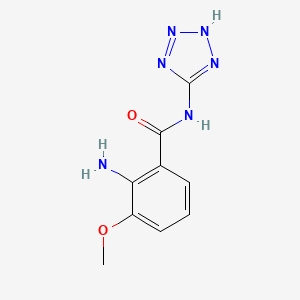 molecular formula C9H10N6O2 B8466344 2-amino-3-methoxy-N-(1H-tetrazol-5-yl)benzamide 