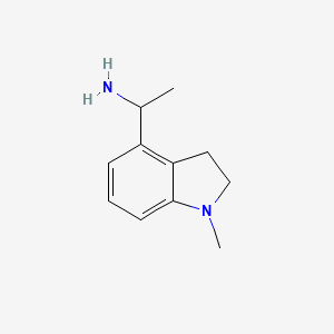 molecular formula C11H16N2 B8466348 1-(1-Methyl-2,3-dihydro-1H-indol-4-yl)-ethylamine CAS No. 628711-62-6
