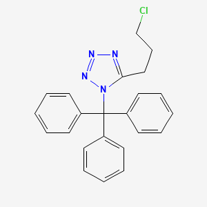 molecular formula C23H21ClN4 B8466492 5-(3-chloropropyl)-1-(triphenylmethyl)-1H-tetrazole CAS No. 823797-34-8