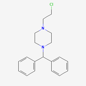 molecular formula C19H23ClN2 B8466515 4-Benzhydryl-1-(2-chloroethyl)piperazine 