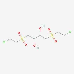 molecular formula C8H16Cl2O6S2 B8466542 1,4-Bis(2-chloroethanesulfonyl)butane-2,3-diol CAS No. 67006-37-5