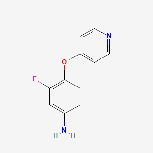 molecular formula C11H9FN2O B8466574 Benzenamine, 3-fluoro-4-(4-pyridinyloxy)- 
