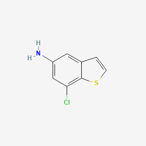 molecular formula C8H6ClNS B8466581 7-Chloro-benzo[b]thiophen-5-ylamine 